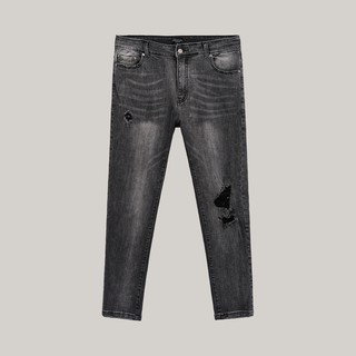 Quần jeans nam rách gối unicus alan smoky jeans