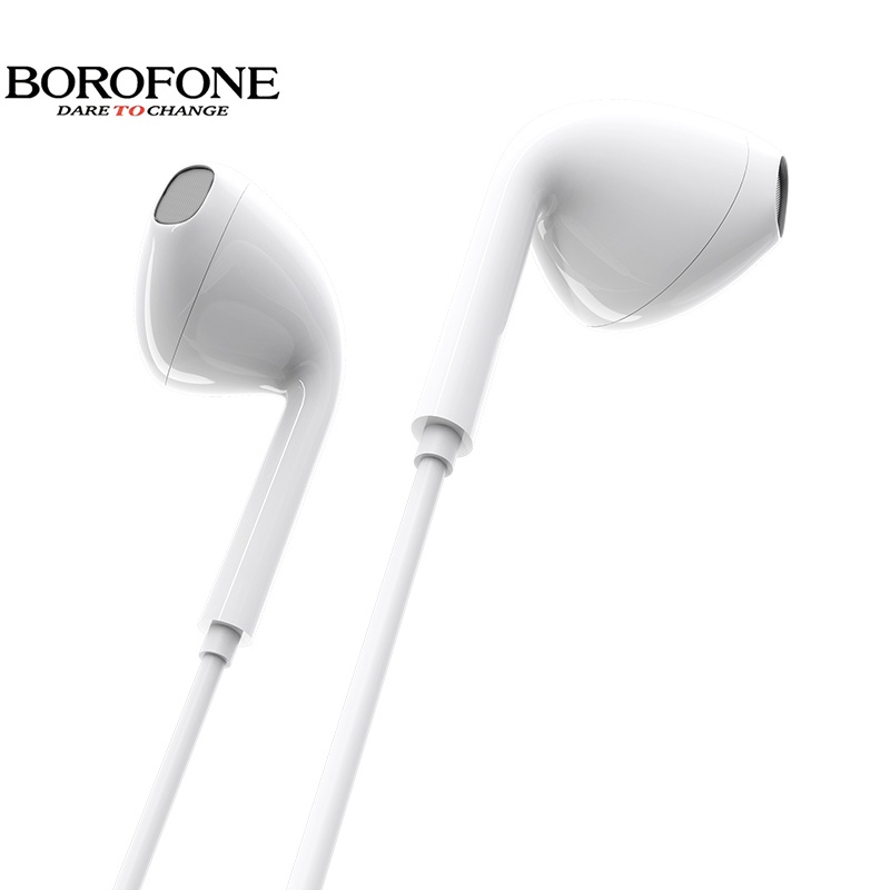 Tai nghe nhét tai BOROFONE BM54 chống ồn, nghe hay có mic đàm thoại, dây dài 1.2m, Jack cắm 3.5mm - Chính hãng