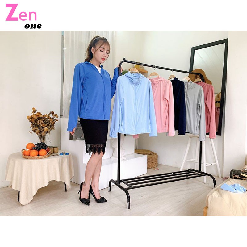 Áo chống nắng nữ ZenOne - áo nắng thông hơi dáng ngắn cổ áo thay khẩu trang cao cấp thoáng khí