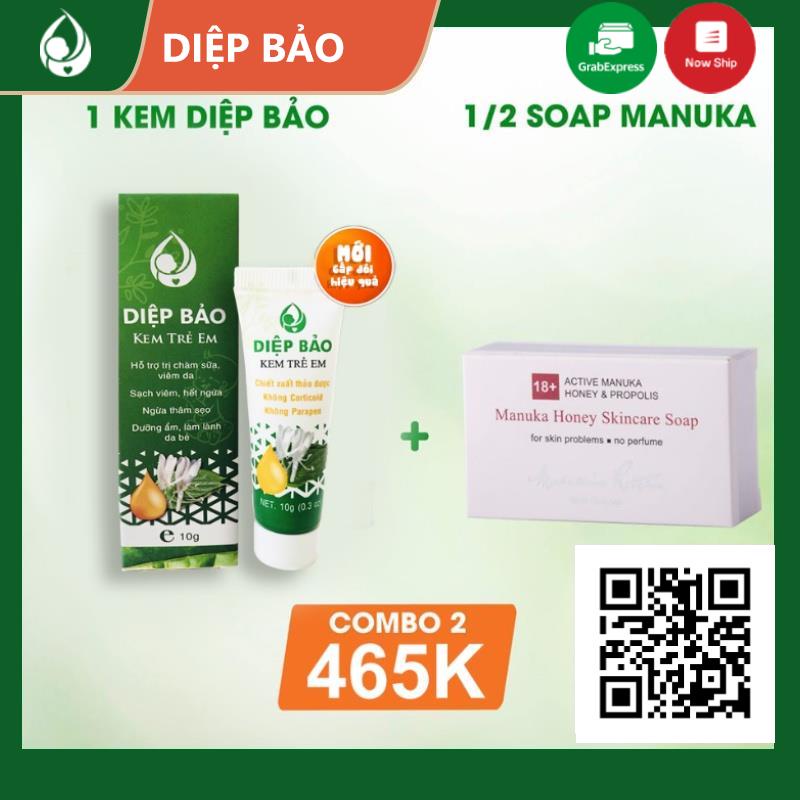 Combo 2: 1 Kem Diệp Bảo + 1/2 xà bông tắm Manuka Skin Health 18+