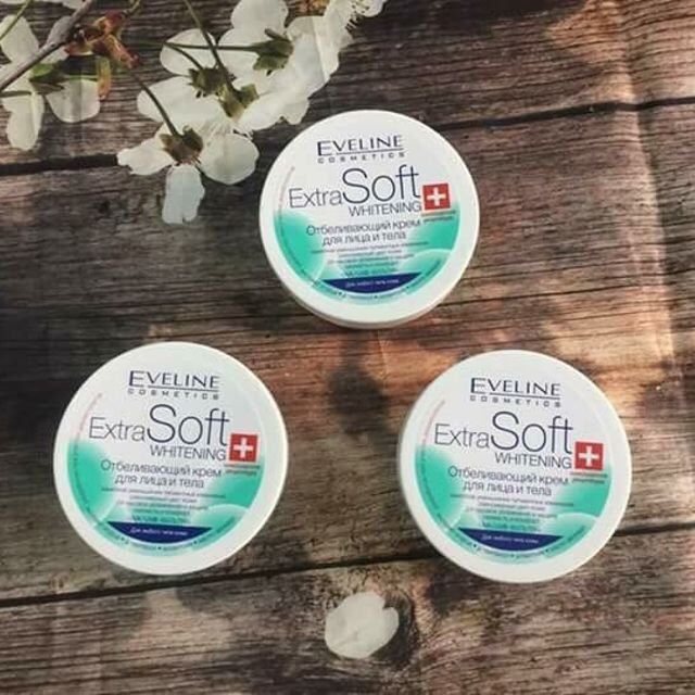 Kem dưỡng trắng da mặt và toàn thân Eveline Extra Soft Whitening 200ml( Chính Hãng)