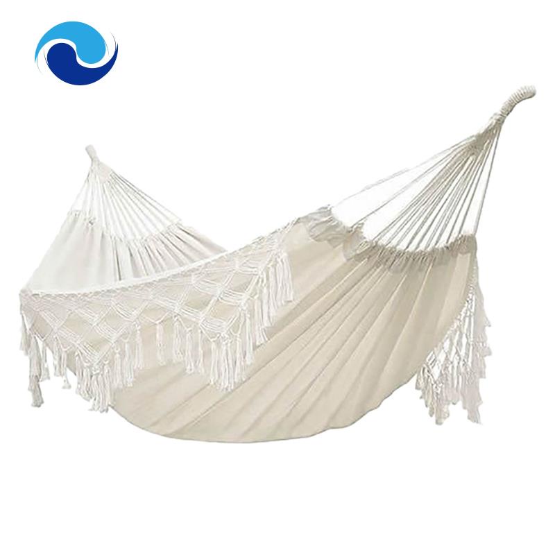 Võng Canvas Phối Ren Màu Trắng Nhỏ Gọn Lãng Mạn Cho Hoạt Động Ngoài Trời