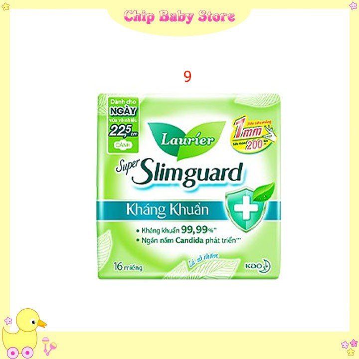 Băng vệ sinh Laurier Slimguard siêu mỏng 1mm - kháng khuẩn 20 miếng