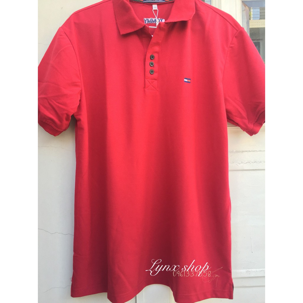 Áo thun nam POLO trơn vải cá sấu cotton cao cấp ngắn tay cực sang trọng lịch lãm Màu Đỏ đô Size XXL