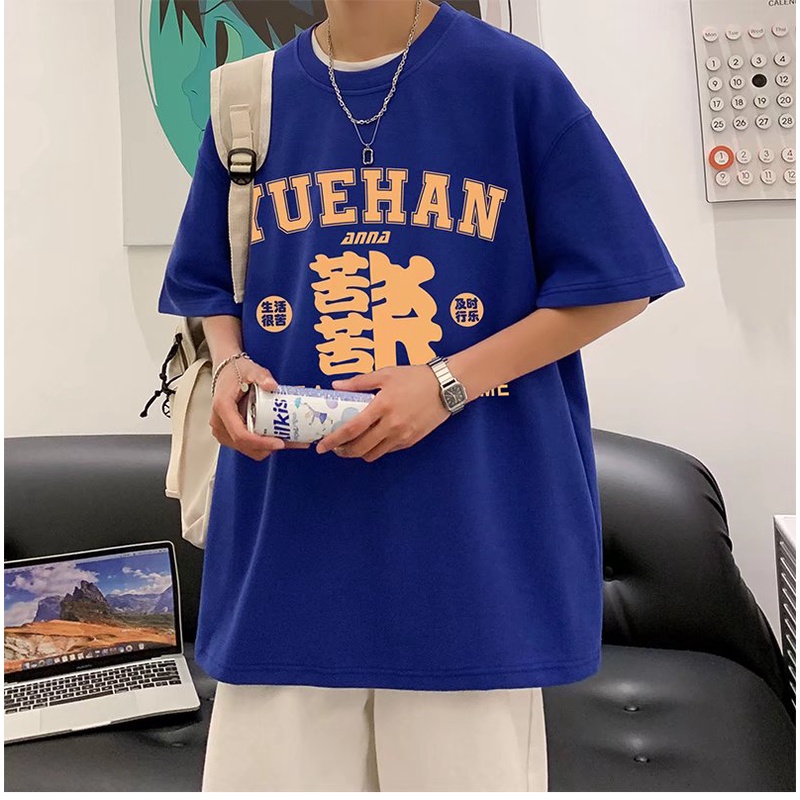 Áo Thun Tay Ngắn Dáng Rộng In Chữ Phong Cách Hip Hop Thời Trang Mùa Hè Cho Nam Giới [M-8XL]