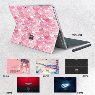 Skin dán hình hoa hồng - stic250 cho Surface 3 2015; Go, Go 2, Go 3; Pro 2 3 4 5 6 7 8 9 X