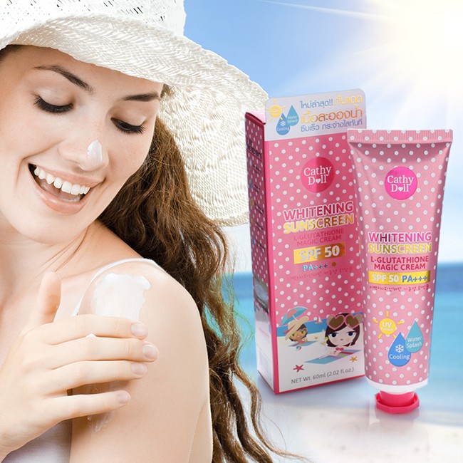 Kem Chống Nắng Trắng Da Cathy Doll Whitening Sunscreen SPF 50, PA +++ (chống nắng hiệu quả)