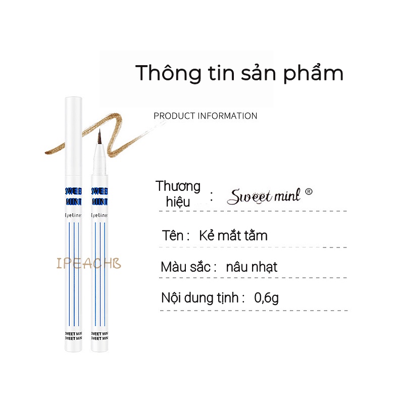 Bút kẻ bọng mắt cười và nếp mí Sweet Mint kiểu dáng ngọt ngào nét vẽ tự nhiên không lộ không quá lố