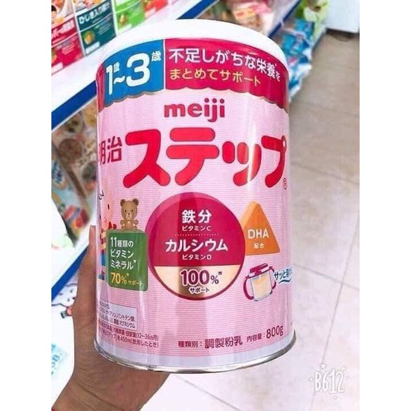 Sữa bột Meiji lon, sữa công thức pha sẵn cho bé Nhật Bản 800g
