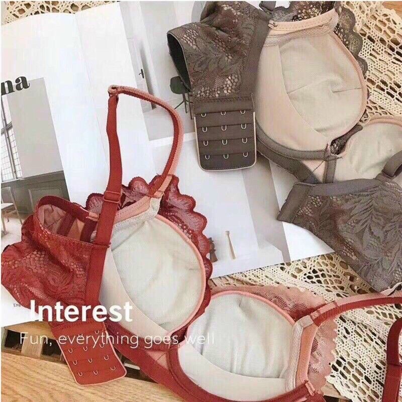 Áo lót ren lá chéo đệm dày nâng ngực cao cấp 6622 diện hè xinh xinh ạvideo thật em tư quay a