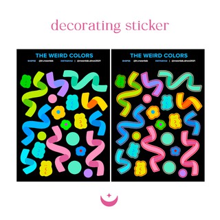 Sticker trang trí card A7 cán mờ