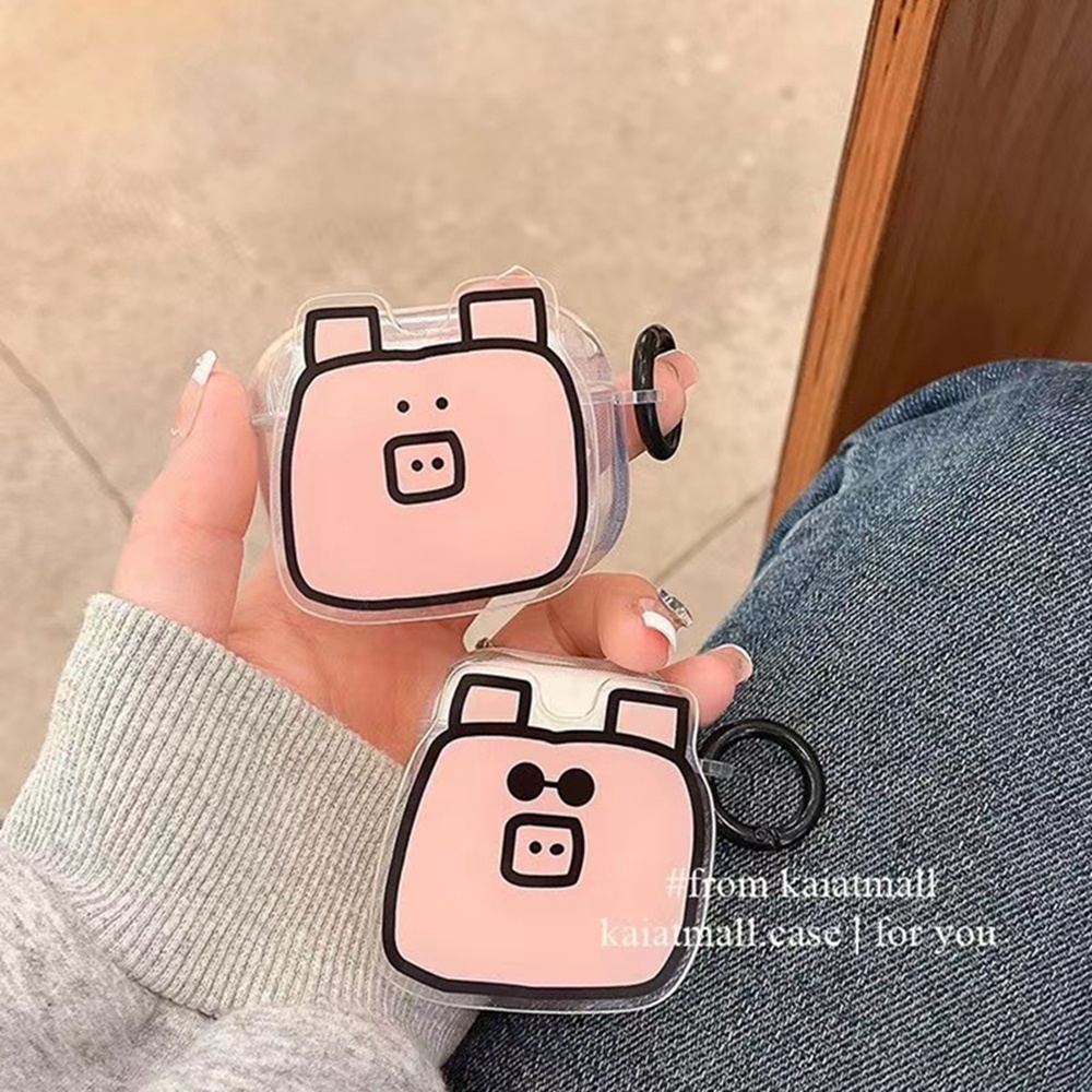 Vỏ Bảo Vệ Hộp Sạc Tai Nghe Bluetooth Airpods 1 / 2 / Airpods Pro / Airpods3 Airpods Pro2 Hình Chú Heo Hồng Dễ Thương