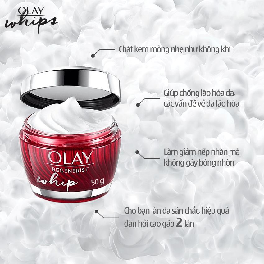 Kem Dưỡng Da Ngăn Ngừa Lão Hóa Chuyên Sâu Olay Regenerist Whip Active Moisturizer 50g