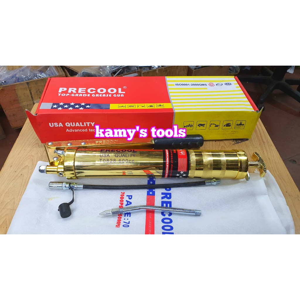 SÚNG BƠM MỠ PRECOOL 600CC 2 XY LANH T0828
