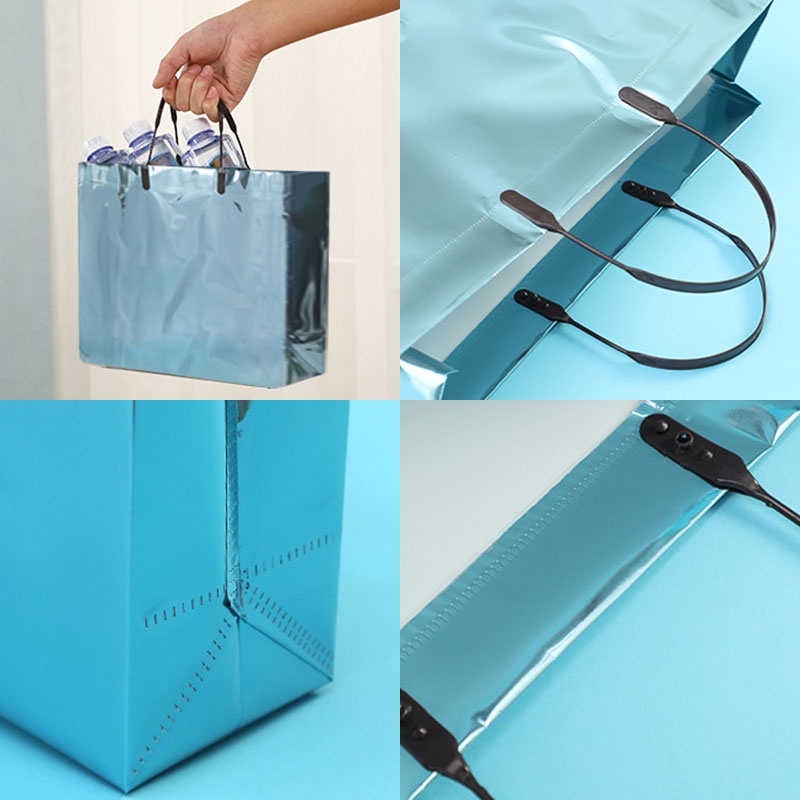 Túi Xách Tay Bằng Nhựa PVC Dày Chống Thấm Nước Có Thể Tái Sử Dụng