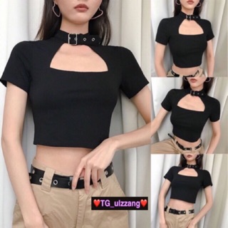 [VIDEO-ẢNH THẬT] Áo croptop đen choker sexy