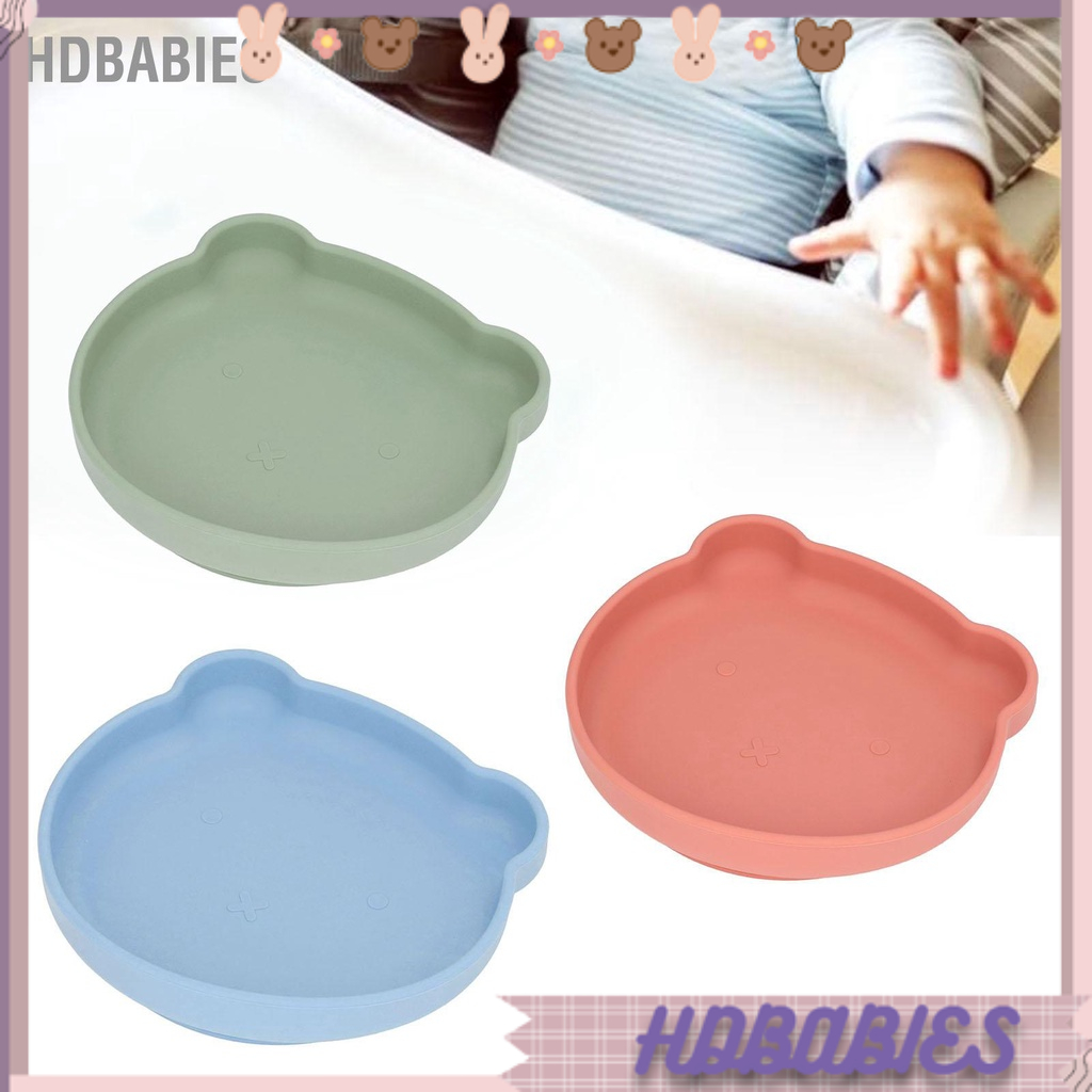 HDbabies Tấm hút cho bé Hình gấu dễ thương Thân thiện với môi trường Chất liệu silicon mềm mại an toàn Dụng cụ đĩa