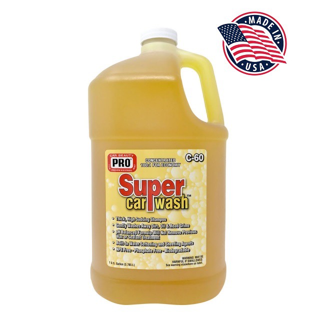 Rửa xe ô tô không cần nước Super Car Wash 3,8 lít nhập khẩu Mỹ, dành cho xe phủ ceramic giúp sạch bóng an toàn