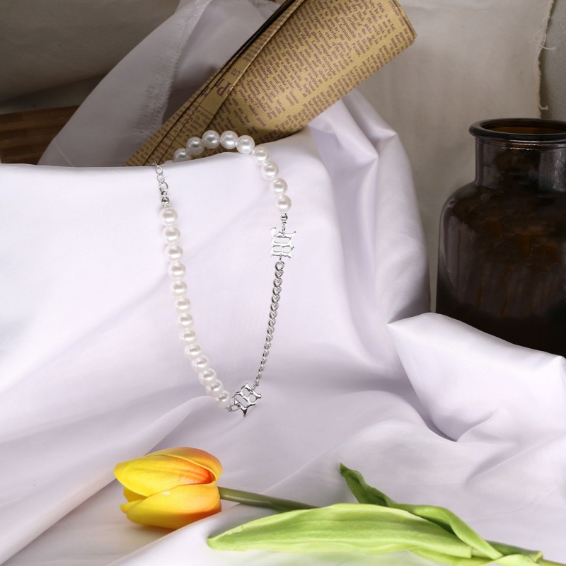 vòng cổ Hợp Kim Đính Ngọc Trai Giả Xinh Xắn