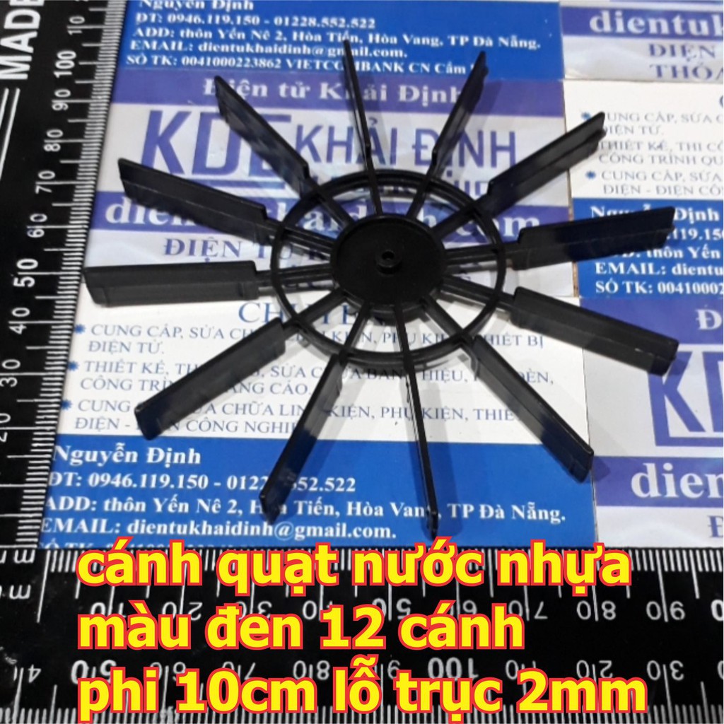 cánh quạt nước nhựa màu đen chế tàu mô hình... đường kính 7cm / 10cm lỗ trục 2mm kde4361