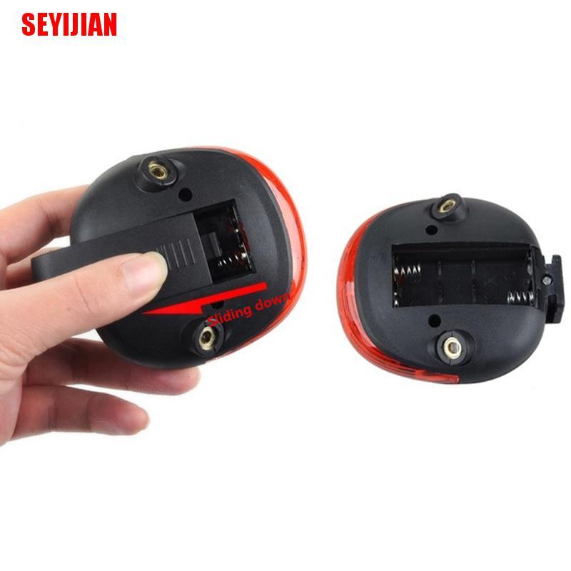 Đèn LED cảnh báo an toàn cho xe đạp 2 hiệu ứng laser + 5 bóng LED