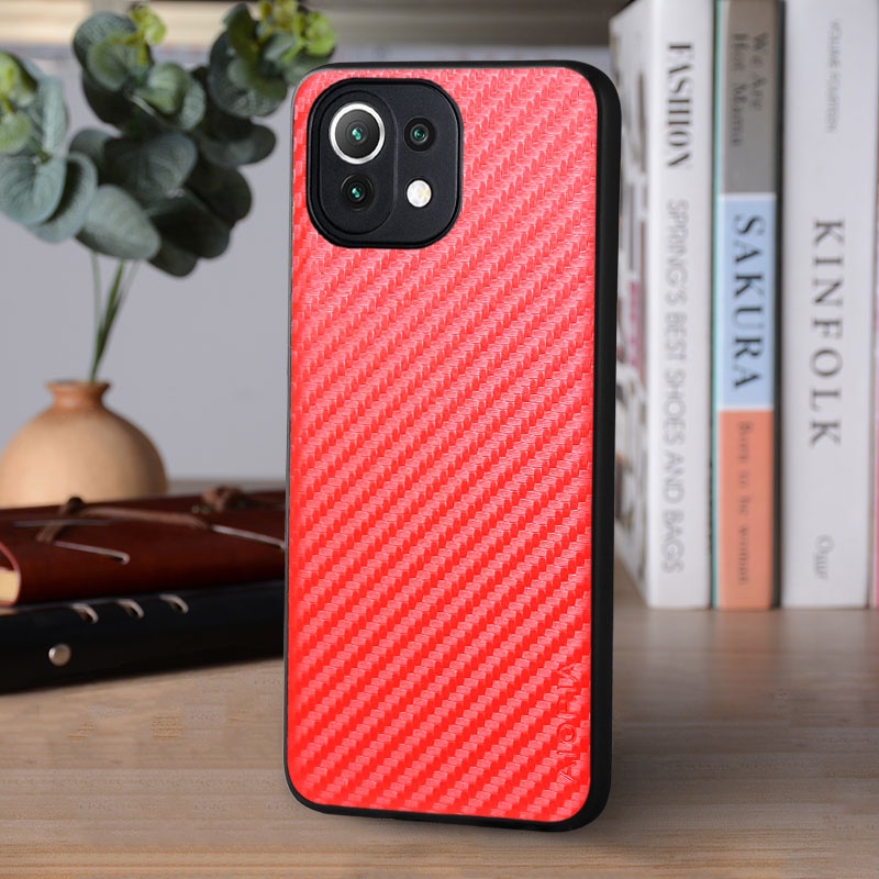 Ốp Điện Thoại Mềm Họa Tiết Sợi Carbon Cho xiaomi mi 11 lite ultra 5G 11 lite ultra
