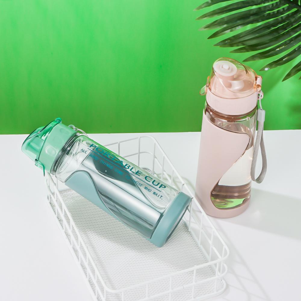 Bình Nước Thể Thao 500ml Trong Suốt Chống Rò Rỉ Tiện Dụng