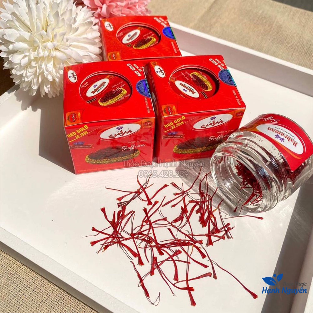 Saffron Bahraman (Nhụy hoa nghệ tây hàng chuẩn, hỗ trợ mất ngủ, dưỡng nhan) - Thảo Dược Hạnh Nguyên