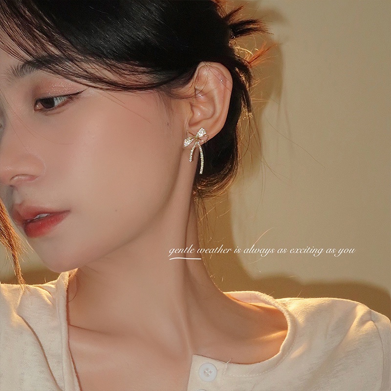 Bông Tai Đính Nơ Sang Trọng Thời Trang 2022 Dành Cho Nữ