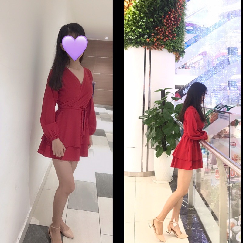 Đầm liền tay dài