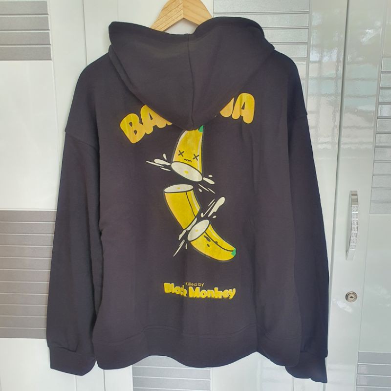 Áo khoác nỉ hoodie BANANA form rộng unisex (Ảnh thật)