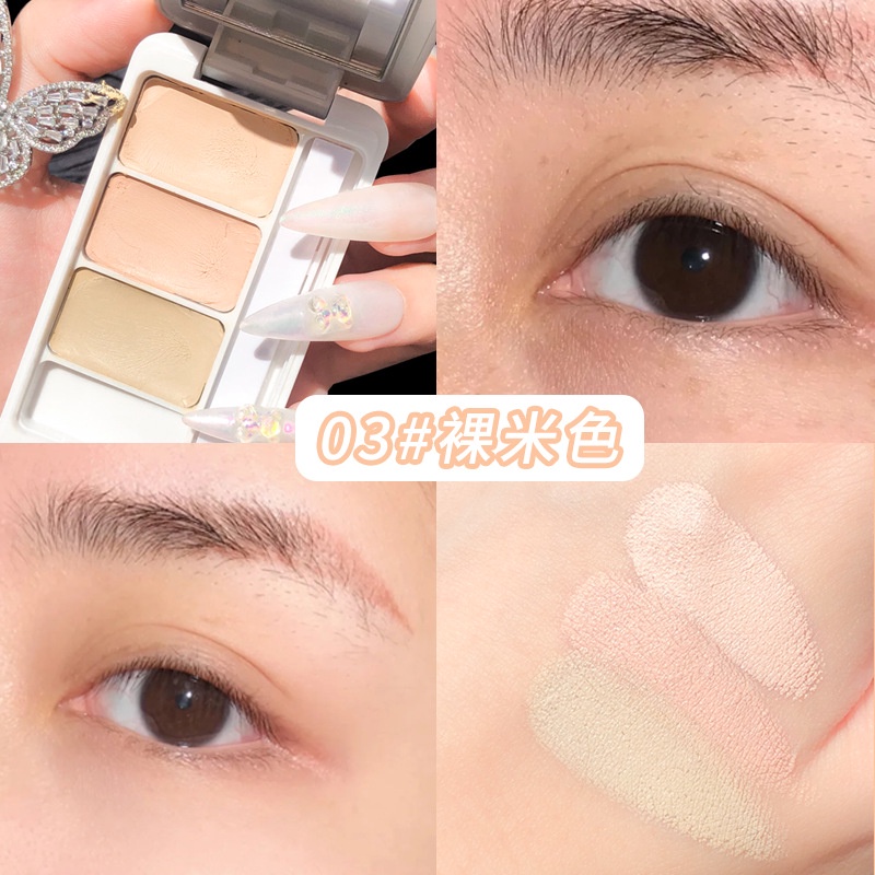 [Hàng mới về] Bảng Kem Che Khuyết Điểm SUIKONE 3 Màu Dưỡng Ẩm Che Phủ Quầng Thâm Hiệu Quả | BigBuy360 - bigbuy360.vn