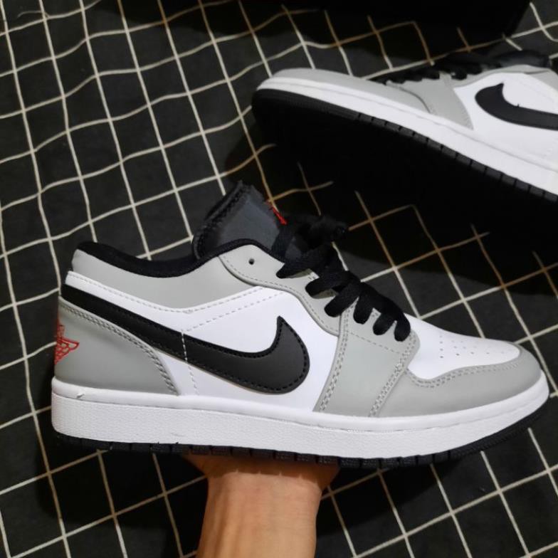 Giày Jordan 1 Low Smoke Grey, Giày thể thao JD1 Xám thấp nam nữ hot trend 2021 Full box bill