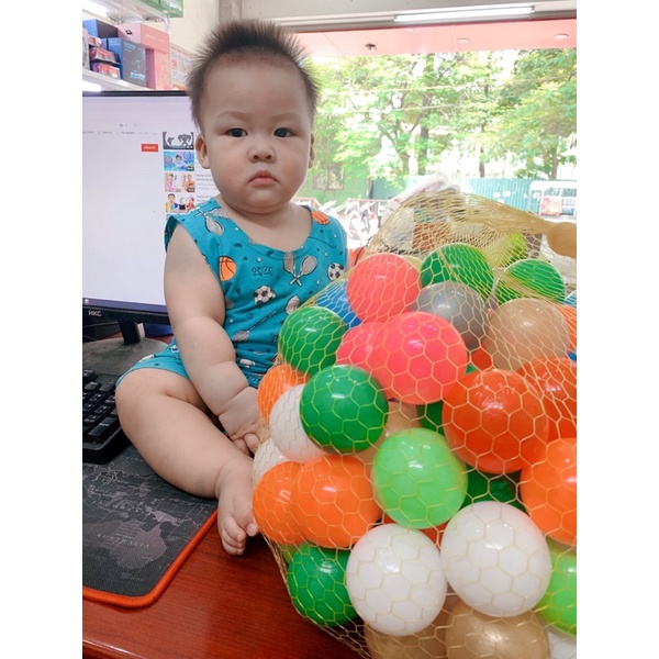 Bóng nhựa bóng nhà banh nhà bóng nhiều màu sắc cho bé yêu vui chơi