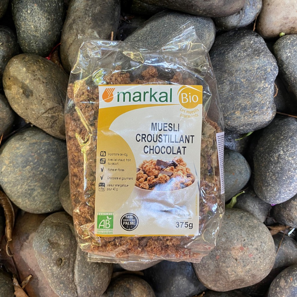 Date 15/7/2022 - Ngũ cốc muesli giòn sô cô la hữu cơ Markal 375g
