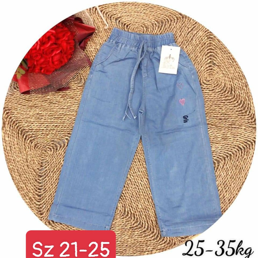 Quần jeans dài ngố cho bé gái 8-40kg