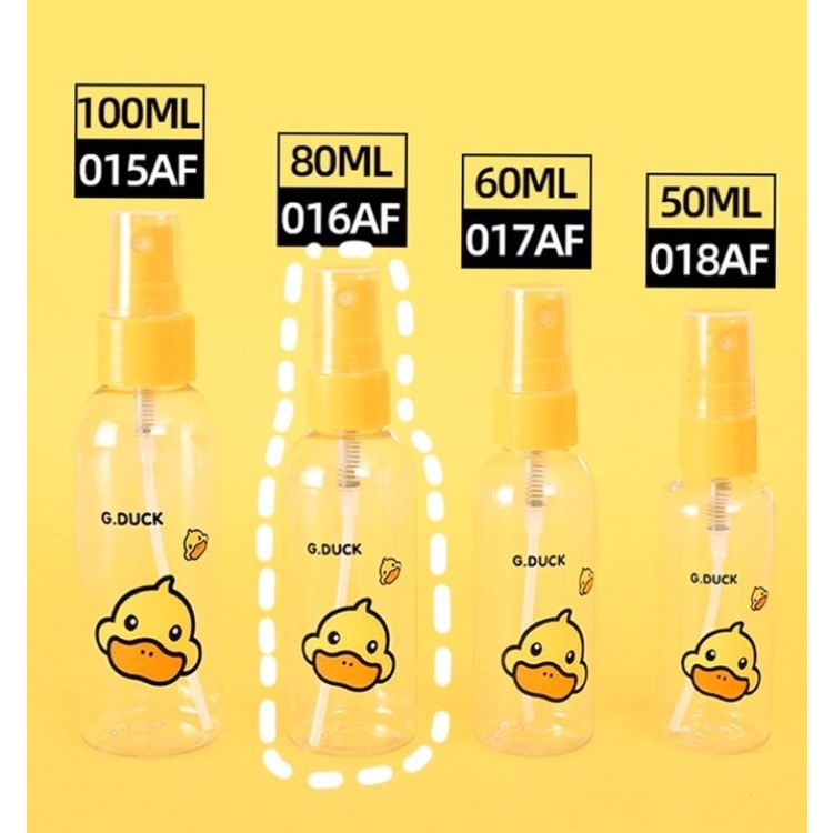 Lọ Chiết Mỹ Phẩm Dạng Sương Hình Vịt Vàng Dễ Thương