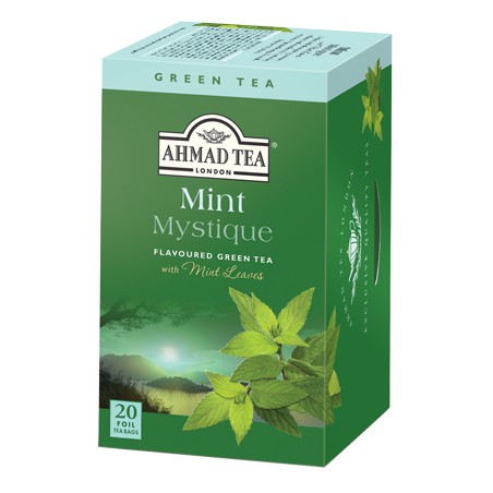 Trà xanh Bạc Hà Ahmad - Ahmad Mint Mystique Tea 40g/20bags (túi lọc có bao thiếc - 20 túi/hộp)
