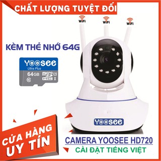 Camera IP YooSee 3Anten HD720P - Kèm thẻ nhớ 64GB chính hãng