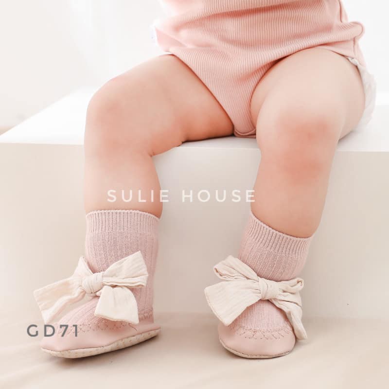 Giày tất 2 in 1 đính nơ - GD71