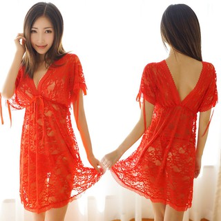 Đầm ngủ ren cổ V cao cấp