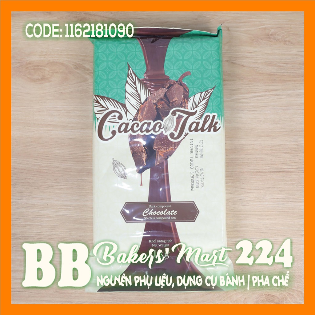 Chocolate Socola ĐEN Compound CACAO TALK - 1kg