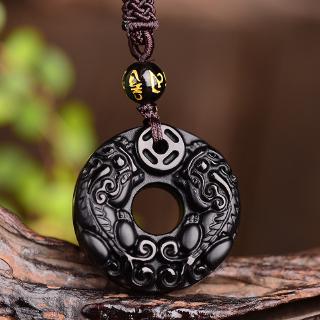 Mặt Dây Chuyền Đá Obsidian 7a 4 Phong Cách
