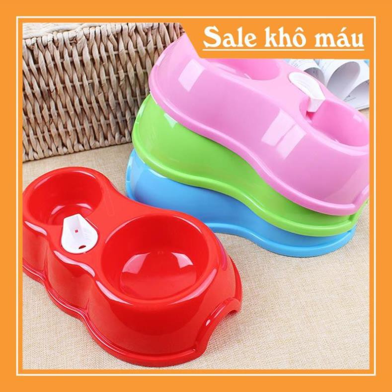 Bộ Bát Đôi Cấp Nước Tự Động Gắn Chai Nước Ngọt Có Thể Thay Thế - Bobo Pet Shop Hà Nội