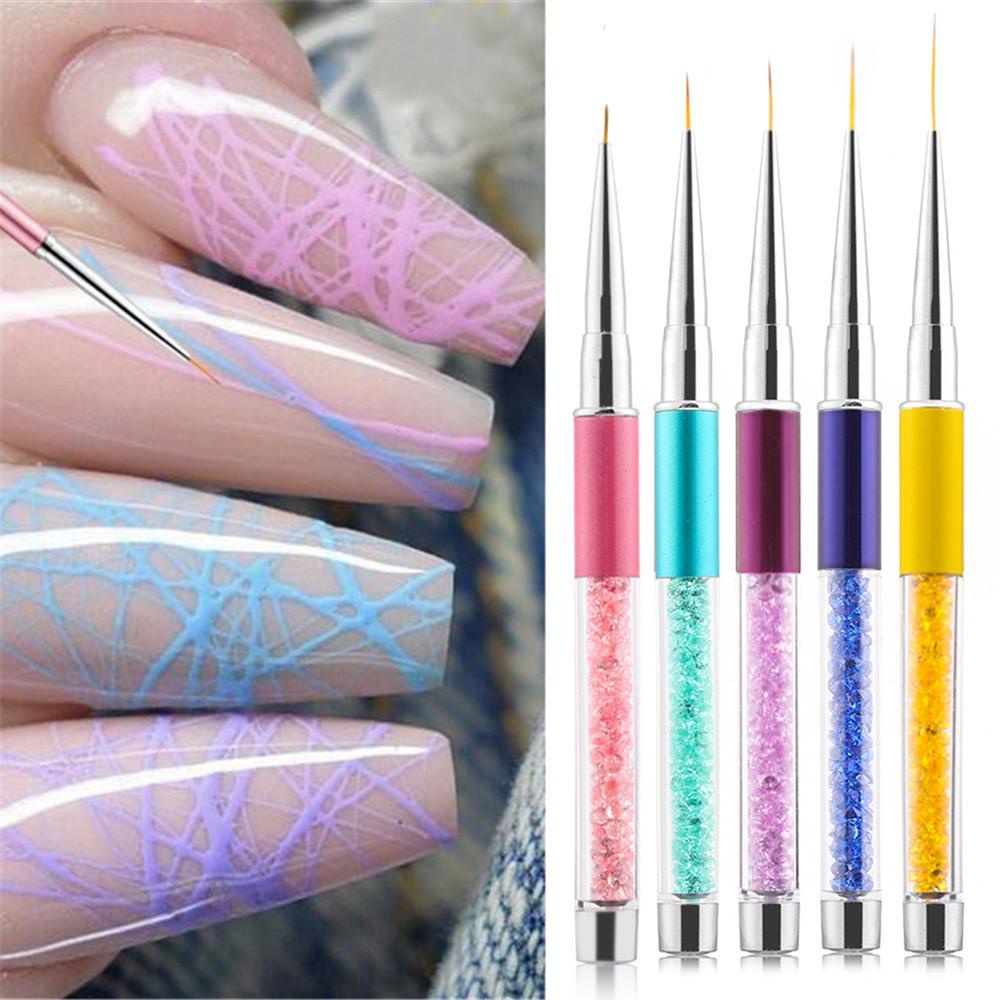 ZAIJIE24 Bút Vẽ Móng Nghệ Thuật 3D Màu Gradient Phong Cách Pháp Thời Trang
