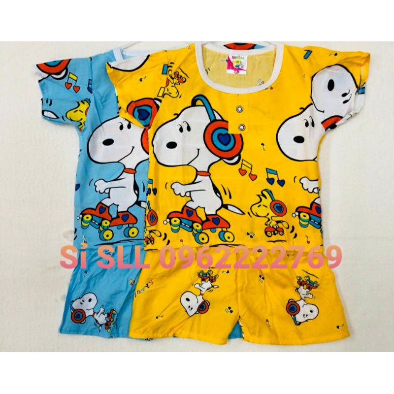 5-17kg Đồ Bộ Tôn Đùi Cực Mát Ngắn Tay Chó Snoopy cho bé trai