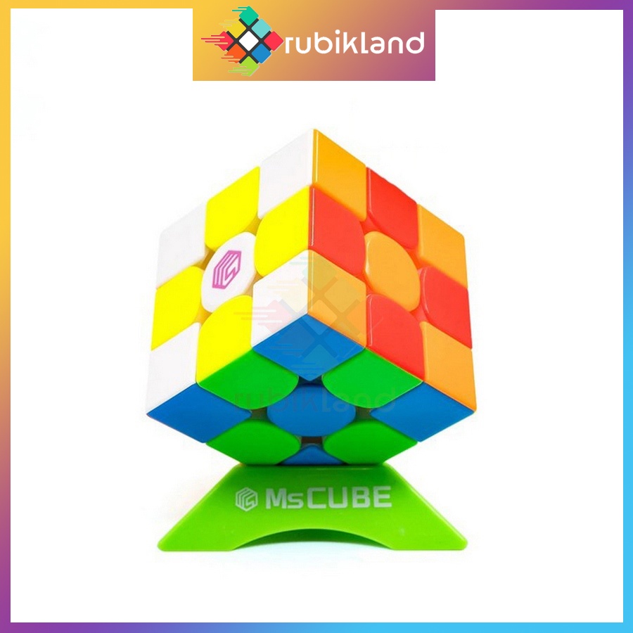 Rubik MsCUBE Ms3-V1 M 3x3 Rubic 3 Tầng Nam Châm Cao Cấp Stickerless Đồ Chơi Trí Tuệ Trẻ Em