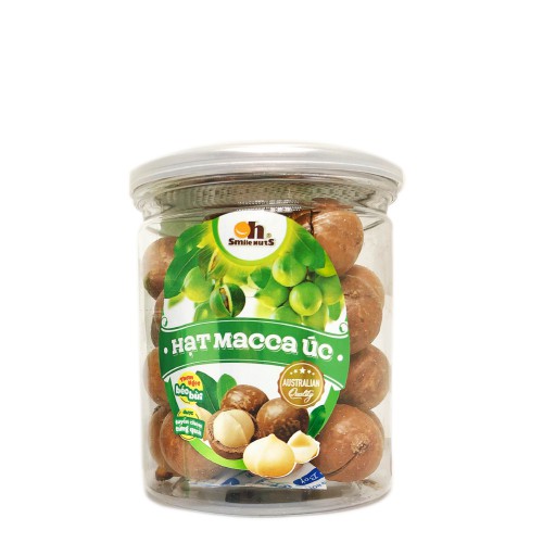 Hạt Macca Úc Nứt Vỏ Smile Nuts Hộp 215g