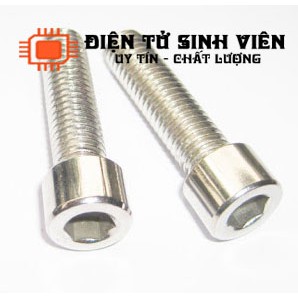 ỐC LỤC GIÁC INOX M6 TRỤ ( 5 con)