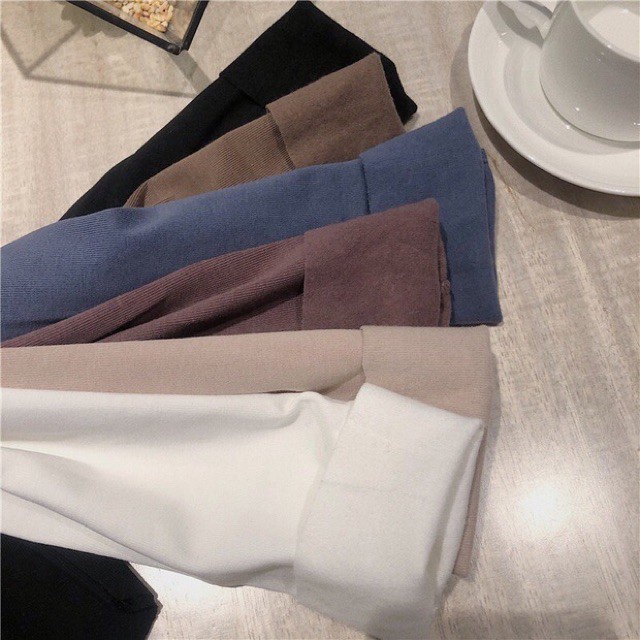 Áo Giữ Nhiệt Nữ Thun Cổ Cao 3cm  Vải Cotton Và Spandex Cực Cao Cấp  TOPBODY-AOGNN01